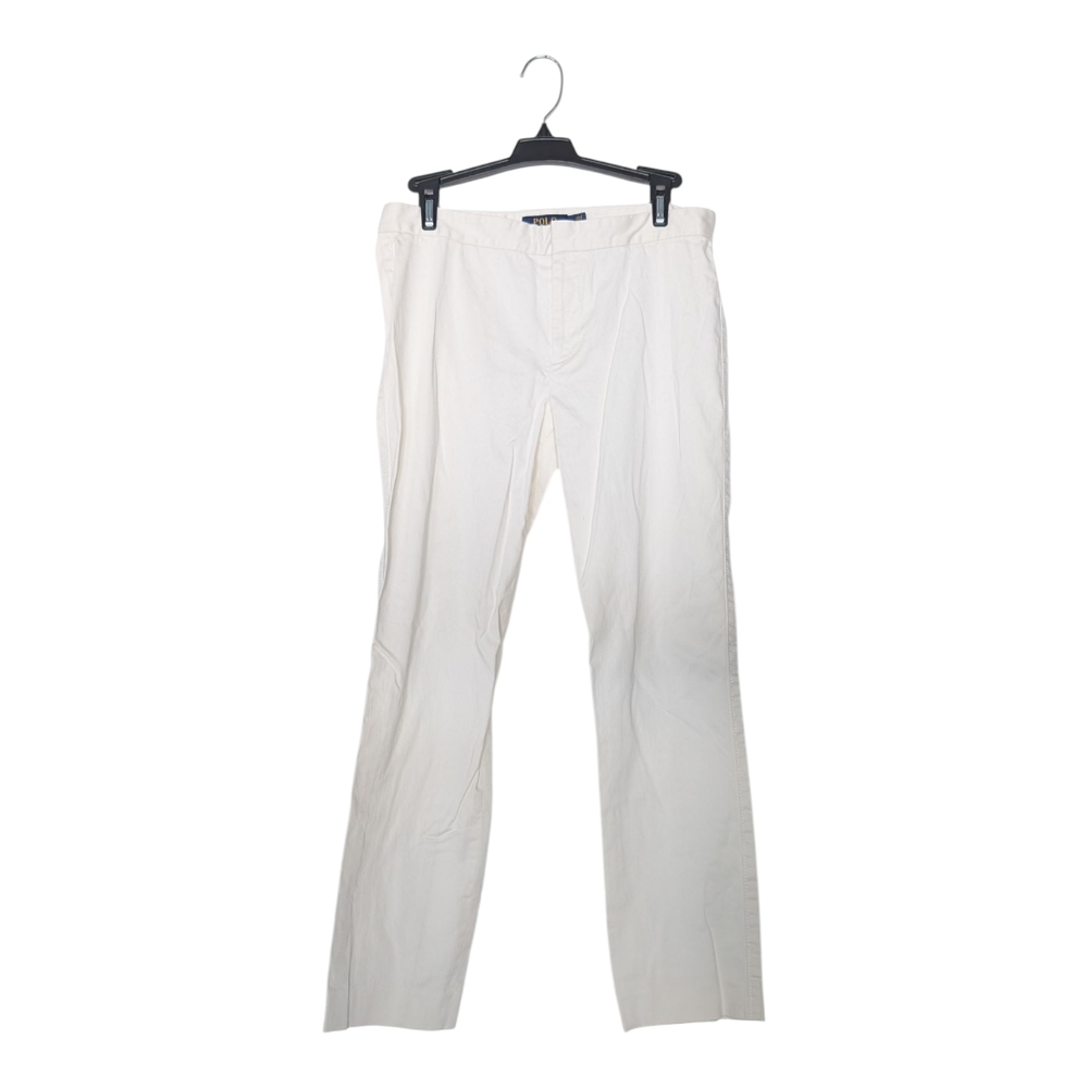 White Straight-Leg Pants
